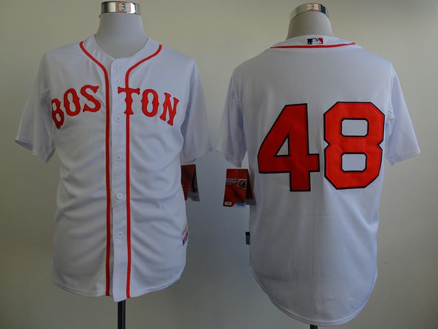 Men Boston Red Sox #48 Sandoval White MLB Jerseys